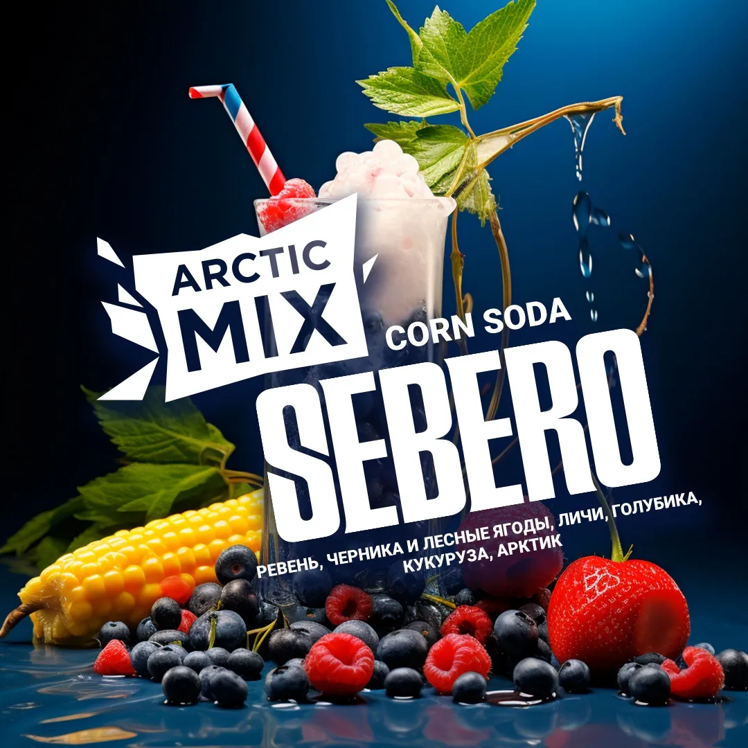 SEBERO  Arctic Mix 200g Corn Soda (Ревень/Черника/Лес. Ягоды/Личи/Голубика),